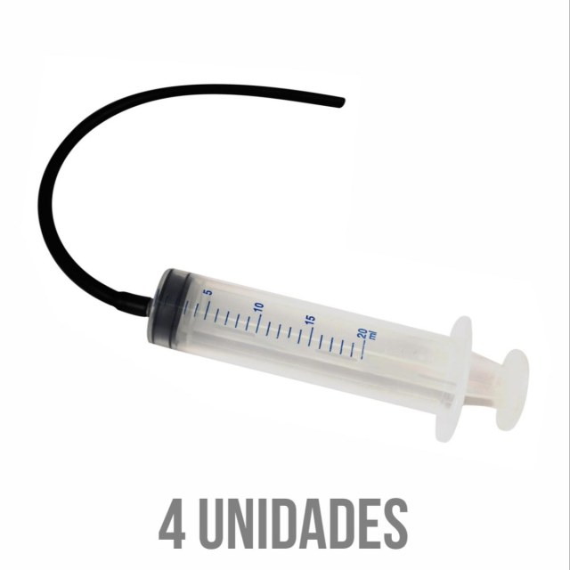 Seringa com Mangueira Preta para Cabeçotes Epson e Brother | 4 Unidades na Sulink