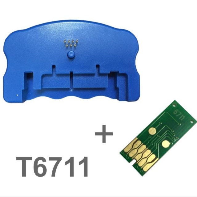 Kit Resetador + Chip Compatível T6711 - Caixa de Manutenção Epson