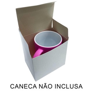 Caixinha para Caneca 11oz - Sublimável Branca Brilhante - Aberta na Sulink