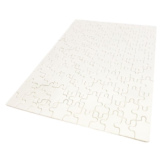 Quebra-Cabeça Branco para Sublimação | Tamanho: 19x27cm (A4) - 121 Peças