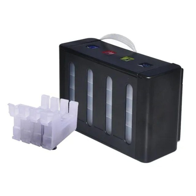 Reservatório Bulk Ink Caixa Preta 4 Cores "LUXO" com Cartuchos Transparente para Epson - Vazio na Sulink