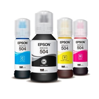 Kit Refil de Tinta Original Epson 4 Cores (504) para Epson L4150, L4160, L6161, L6171, L6191 e Similares na Sulink