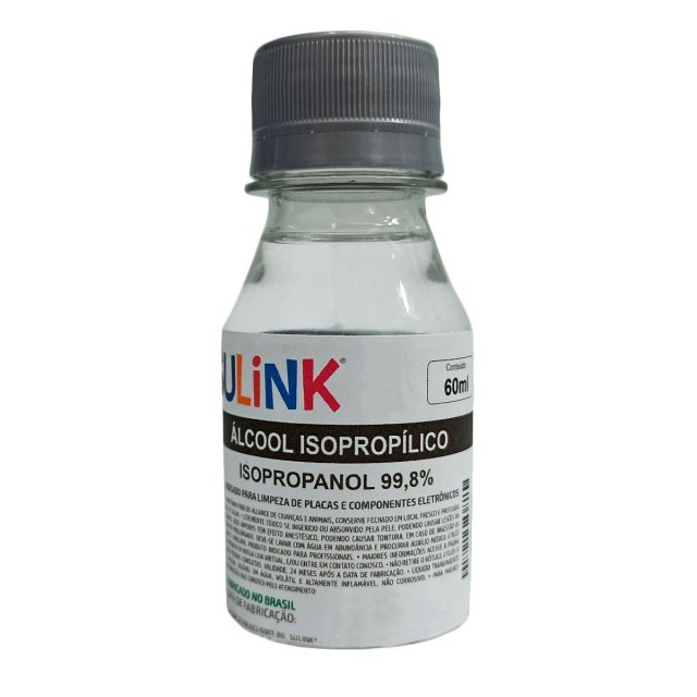 Álcool Isopropílico - Ideal para Limpeza de Placas e Produtos Eletrônicos 60ml na Sulink