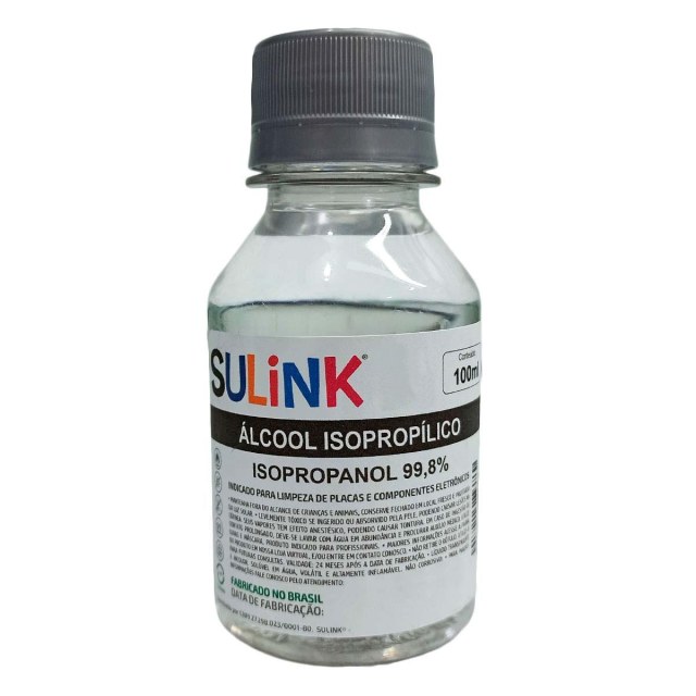 Álcool Isopropílico - Ideal para Limpeza de Placas e Produtos Eletrônicos 100ml na Sulink