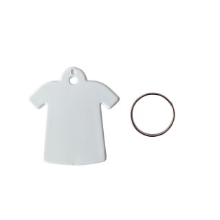 Chaveiro em Polímero Branco Camiseta para Sublimação (SM) | Unidade na Sulink