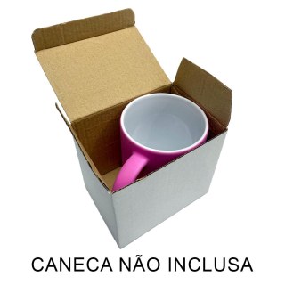 Caixinha Branca de Papelão para Canecas 11OZ (Lateral Montada) | Unidade na Sulink