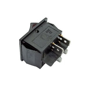 Chave Liga/Desliga 4 Pólos Gangorra | 16A-250V / 20A-125V (Preta) na Sulink