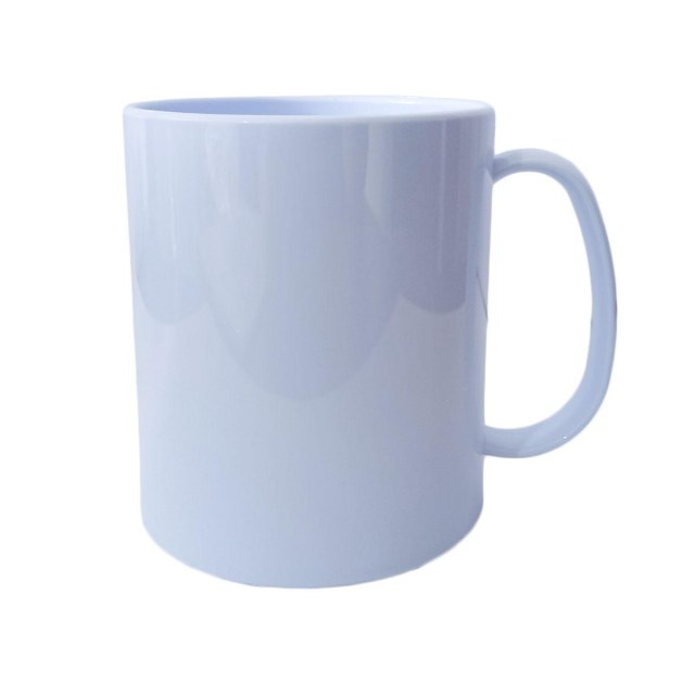Caneca de Plástico Polímero 380ml para Sublimação (Modelo "S" 117g) Branca | Unidade