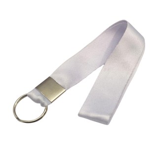 Cordão Branco Tirante em Poliéster com Argola para Sublimação | Tamanho: 21mm x 20cm na Sulink