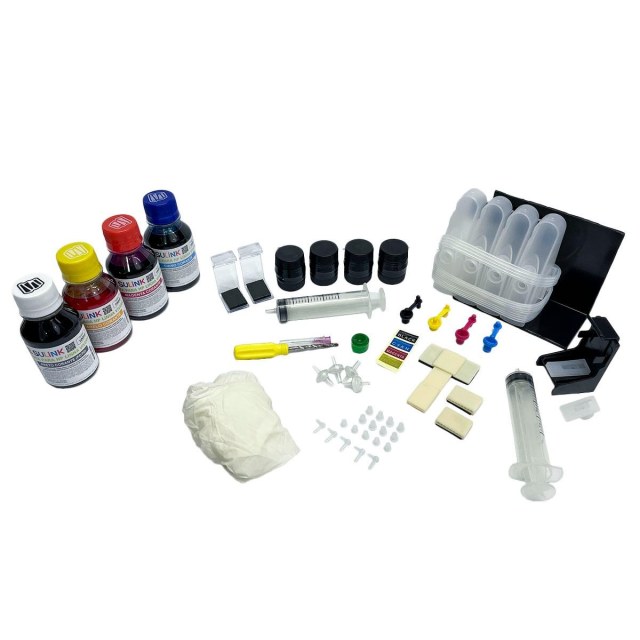 Bulk Ink para HP de 2 Cartuchos (Sem Cartucho - Utilizar Original HP) - Com Tinta Preto Fotográfico e Colorido Corante