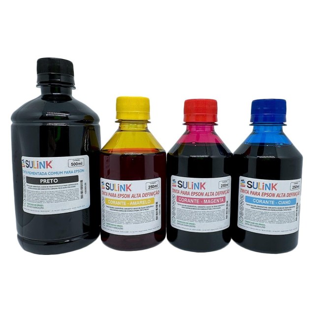 Kit Promocional com 1250ml de Tinta para Epson L4150 L4160 L6161 L6171 L6191 na Sulink