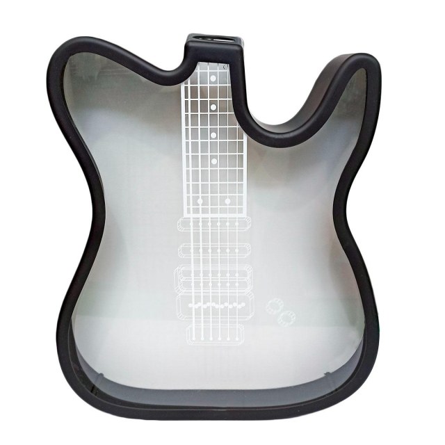 Quadro Guitarra em Polímero para Sublimação - Preto Fosco