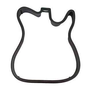 Quadro Guitarra em Polímero para Sublimação - Preto Fosco na Sulink