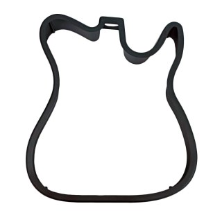 Relógio Guitarra em Polímero para Sublimação - Preto Fosco na Sulink