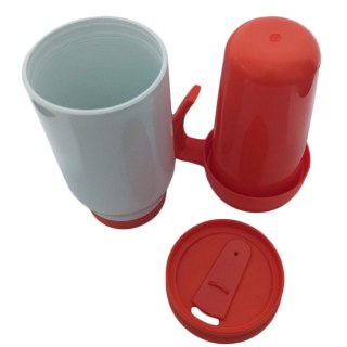 Caneca Térmica 450ml de Polímero Branco para Sublimação (SFCT) | Tampa/Alça/Base: Laranja na Sulink