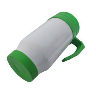 Caneca Térmica 450ml de Polímero Branco para Sublimação (SFCT) | Tampa/Alça/Base: Verde na Sulink
