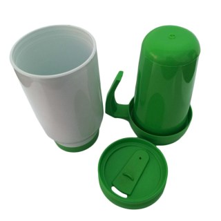 Caneca Térmica 450ml de Polímero Branco para Sublimação (SFCT) | Tampa/Alça/Base: Verde na Sulink