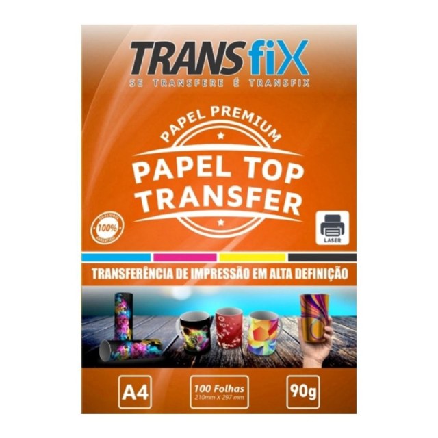 Papel Transfer Laser Top Transfer 90g - A4 (210x297mm) - Transfix | Pacote com 100 Folhas na Sulink