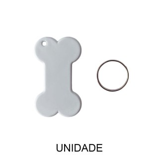 Chaveiro em Polímero Branco Osso Ossinho para Sublimação (SM) | Unidade na Sulink