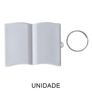 Chaveiro em Polímero Livro Bíblia Branco para Sublimação (UDP) com Argola | Unidade na Sulink