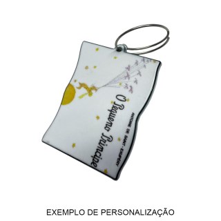 Chaveiro em Polímero Livro Bíblia Branco para Sublimação (UDP) com Argola | Kit com 50 Unidades na Sulink
