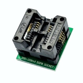 Adaptador Soquete Módulo 200-209MIL SOP8 SOIC8 DIP8 Socket para Gravador de Eeprom na Sulink