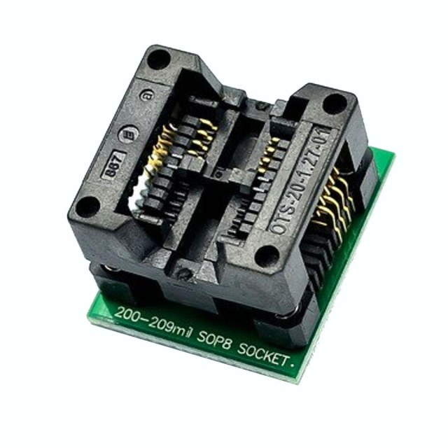 Adaptador Soquete Módulo 200-209MIL SOP8 SOIC8 DIP8 Socket para Gravador de Eeprom na Sulink