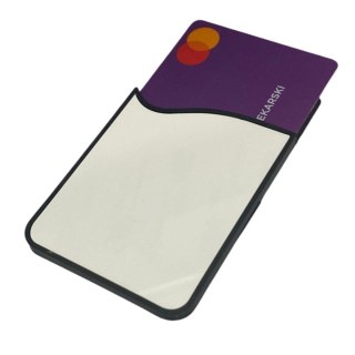Suporte para Cartão com Adesivo para Fixar no Celular com Chapa para Sublimação | Preto na Sulink
