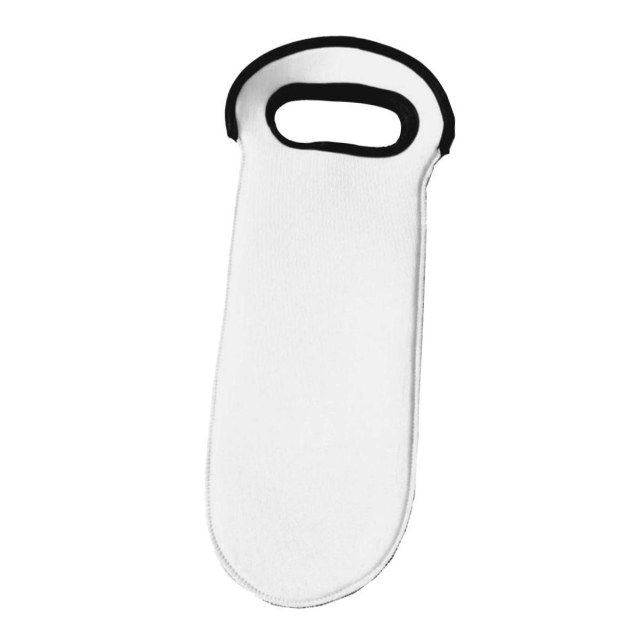 Porta Vinho Térmico 39x14cm em Neoprene Neoplex Branco/Preto para Sublimação