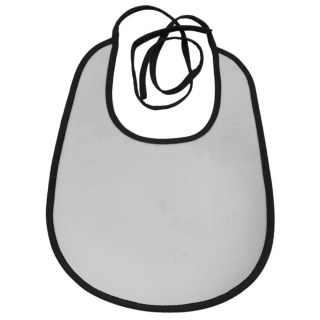 BABADOR TRADICIONAL BEBÊ 27X20CM EM NEOPRENE NEOPLEX BRANCO/PRETO PARA SUBLIMAÇÃO na Sulink