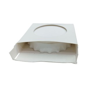 Caixinha para Abridor de Garrafas Tipo Tampa SFCT - Sublimável Branca Fosca - Com Lateral Montada na Sulink