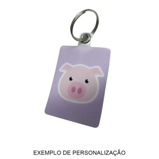 Chaveiro Laminado PVC Branco para Sublimação | Retangular 4x5cm (SE) na Sulink