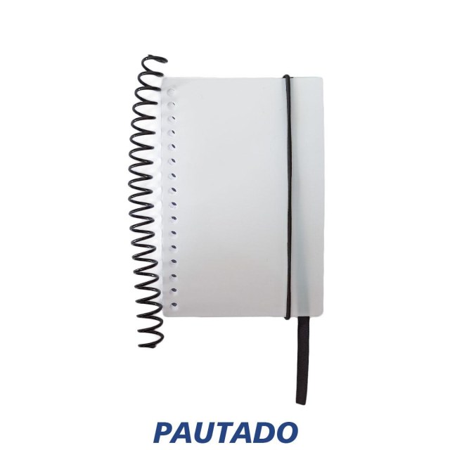 Bloco de Notas Anotações Pautado 9,5x14cm com Capa Laminado PVC Branco para Sublimação (SE) na Sulink