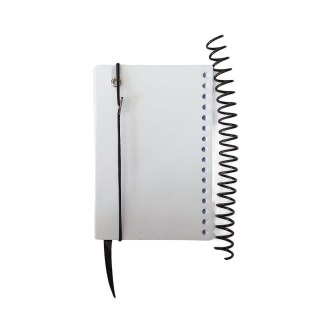 Bloco de Notas Anotações Pautado 9,5x14cm com Capa Laminado PVC Branco para Sublimação (SE) na Sulink