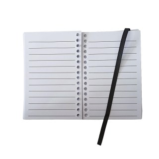 Bloco de Notas Anotações Pautado 9,5x14cm com Capa Laminado PVC Branco para Sublimação (SE) na Sulink