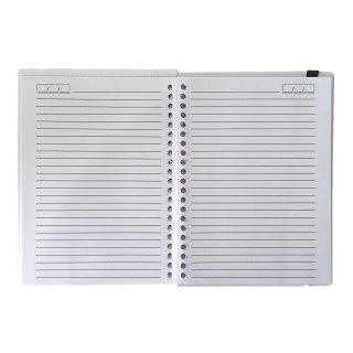 Caderno Pautado 14x19cm com Capa PET Branco e Fita Marca Página para Sublimação (SE) na Sulink