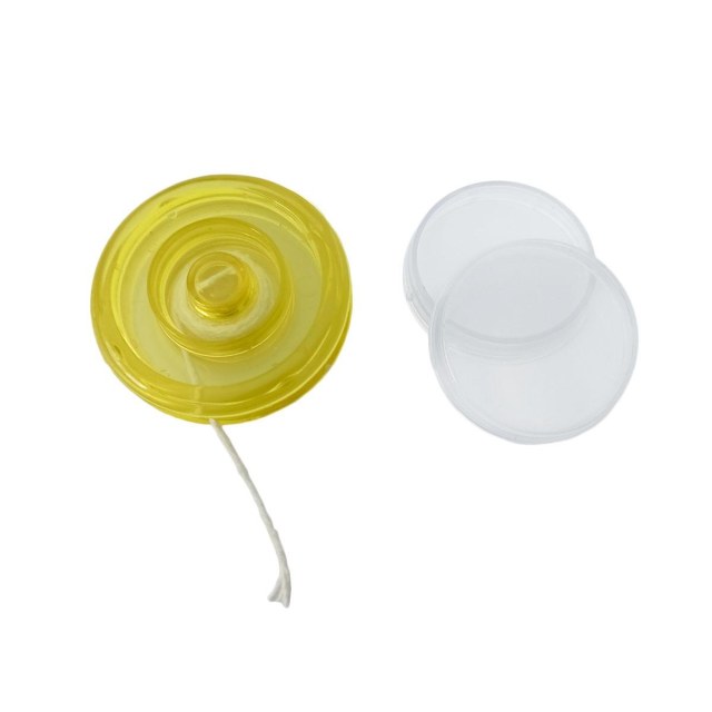 Ioiô Acrílico 5,5cm para Personalizar Laterais com Base Amarelo - Unidade na Sulink