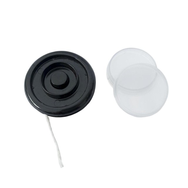 Ioiô Acrílico 5,5cm para Personalizar Laterais com Base Preto - Unidade na Sulink