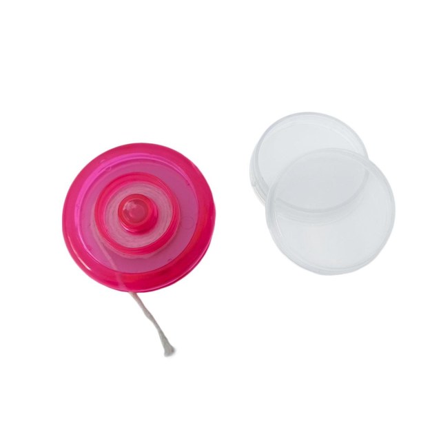 Ioiô Acrílico 5,5cm para Personalizar Laterais com Base Rosa - Unidade na Sulink