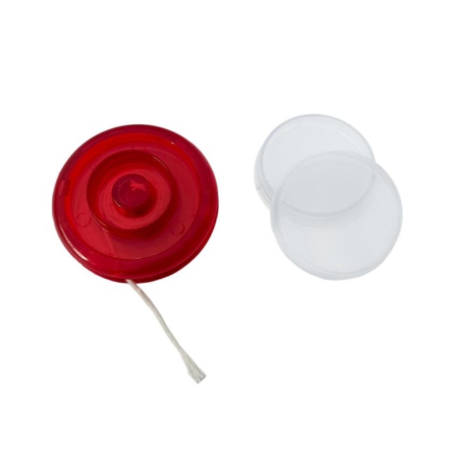Ioiô Acrílico 5,5cm para Personalizar Laterais com Base Vermelho - Unidade na Sulink