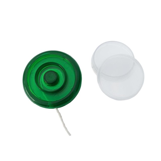 Ioiô Acrílico 5,5cm para Personalizar Laterais com Base Verde - Unidade na Sulink