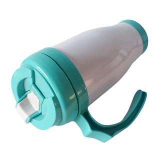 Caneca Térmica 450ml de Polímero Branco para Sublimação | Tampa/Alça/Base: Verde Tiffany na Sulink