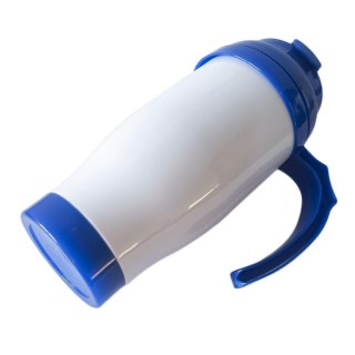 Caneca Térmica 450ml de Polímero Branco para Sublimação | Tampa/Alça/Base: Azul Royal na Sulink
