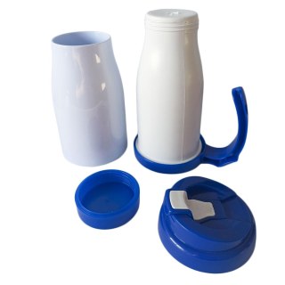 Caneca Térmica 450ml de Polímero Branco para Sublimação | Tampa/Alça/Base: Azul Royal na Sulink