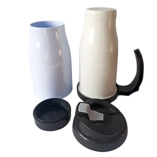Caneca Térmica 450ml de Polímero Branco para Sublimação | Tampa/Alça/Base: Preta na Sulink