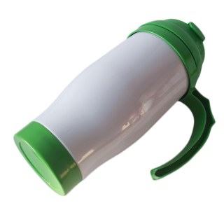 Caneca Térmica 450ml de Polímero Branco para Sublimação | Tampa/Alça/Base: Verde na Sulink