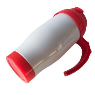 Caneca Térmica 450ml de Polímero Branco para Sublimação | Tampa/Alça/Base: Vermelha na Sulink