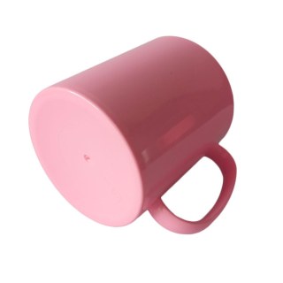Caneca de Plástico Polímero 360ml Colorida com Interior Preto para Sublimação (ADP 140g) | Rosa BB na Sulink