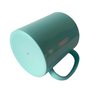 Caneca de Plástico Polímero 360ml Colorida com Interior Preto para Sublimação (ADP 140g) | Azul Turquesa na Sulink