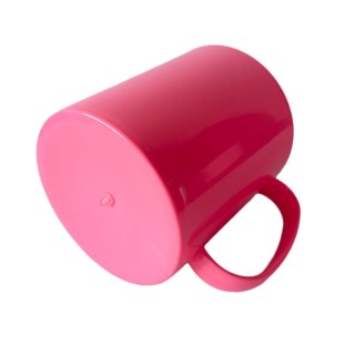 Caneca de Plástico Polímero 360ml Colorida com Interior Preto para Sublimação (ADP 140g) | Rosa Chiclete na Sulink